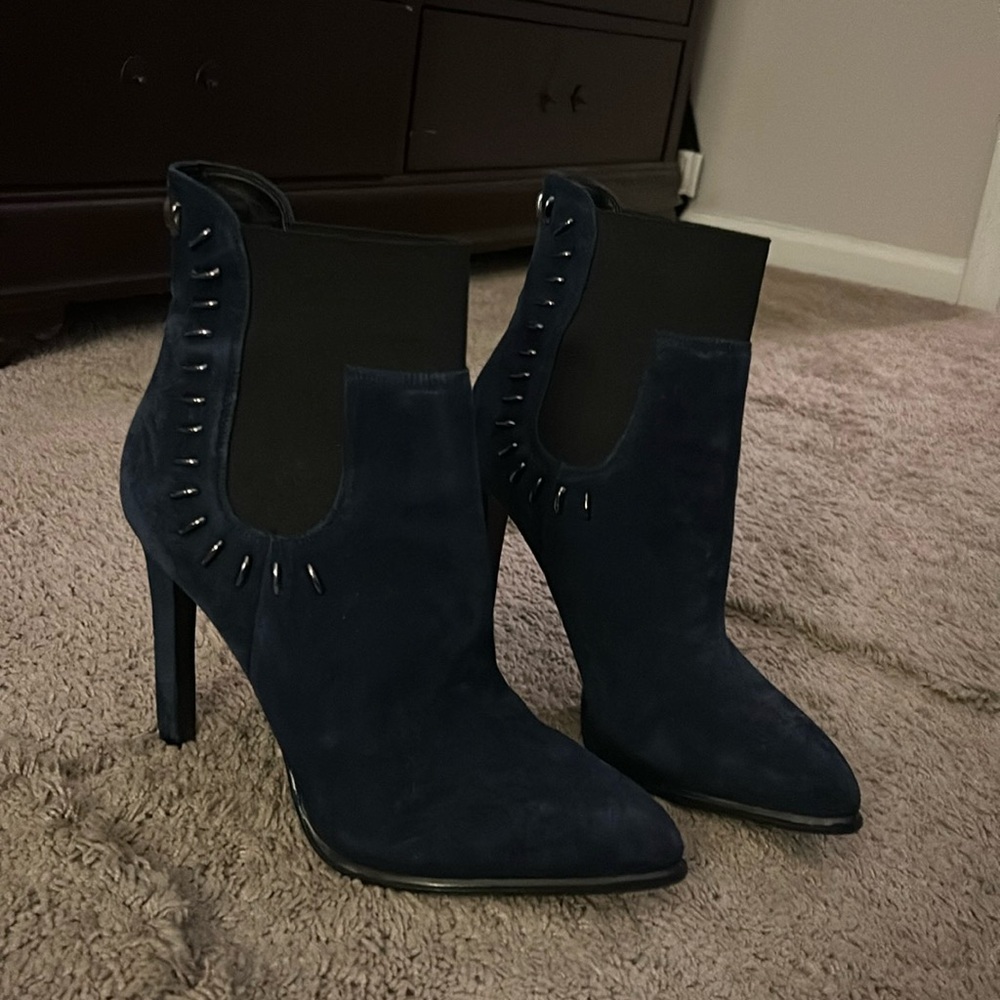 Kendall & Kyle Blue Suede Booties